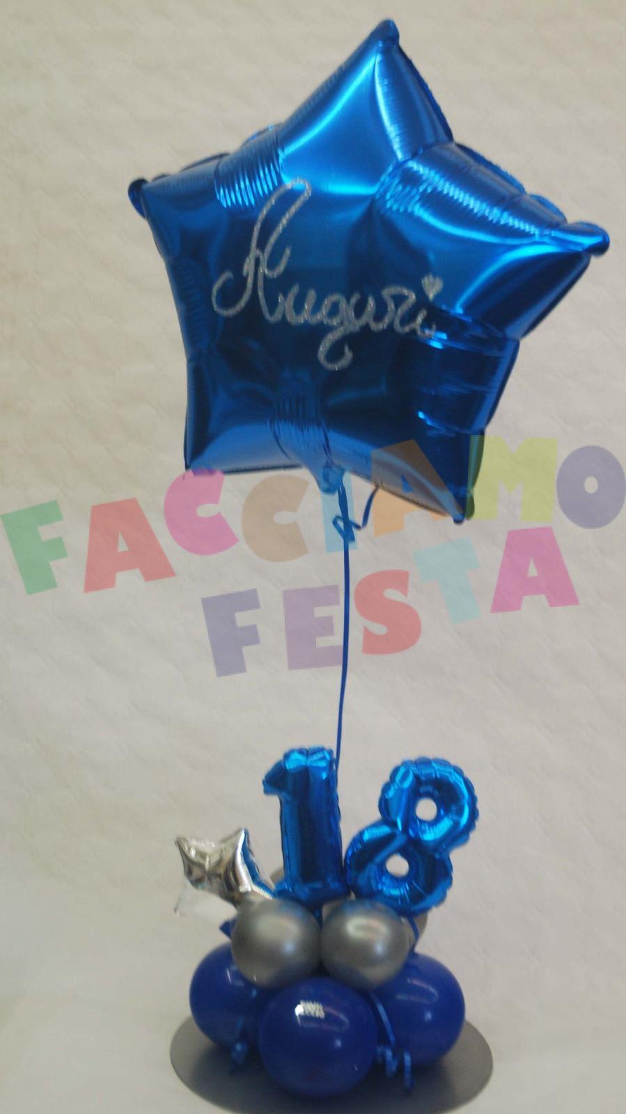 Palloncini Blu centrotavola 18° Compleanno